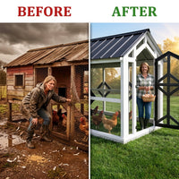 HeritageRoost Manor Luxe Walk-In Chicken Coop — Before & After